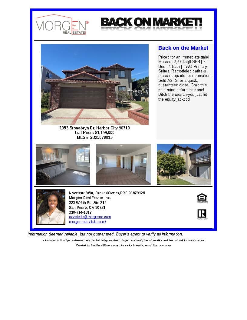 BACK ON MARKET – MASSIVE EQUITY PLAY